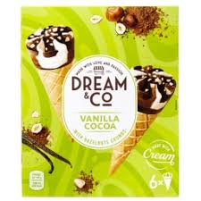 Vanilla Cocoa Ice Cream Cones 6*120ml