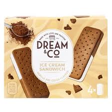 Vanilla Cocoa Sandwich Ice Cream 4*120ml