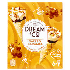 Salted Caramel Ice Cream Cones 6*120ml